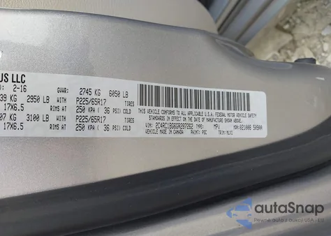 2016 Chrysler Town & Country Touring z USA, uszkodzony, nr VIN 2C4RC1BG6GR287262